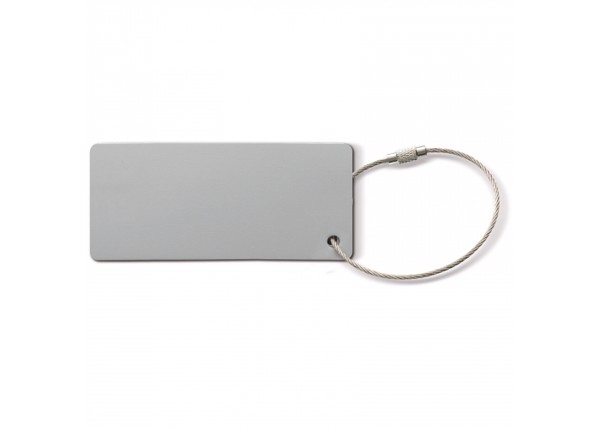 Aluminum luggage tag rectangle