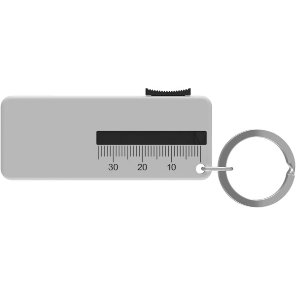 Rove recycled tyre tread check keychain - White