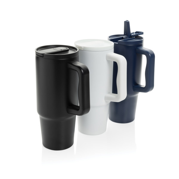 Embrace nepretekajúci tumbler z recykl. nerez. ocele 900ml - Čierna