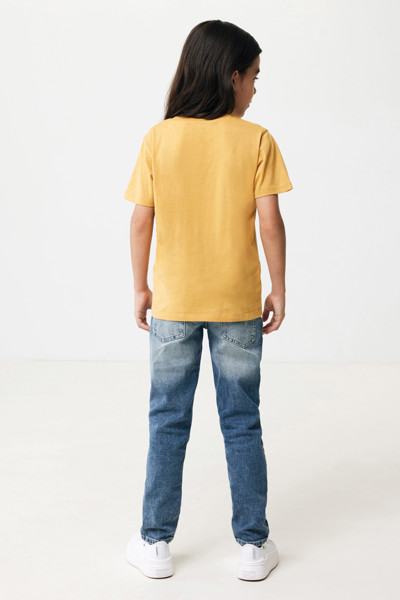 IQONIQ Koli kids lightweight recycled cotton t-shirt - Ochre Yellow / 56