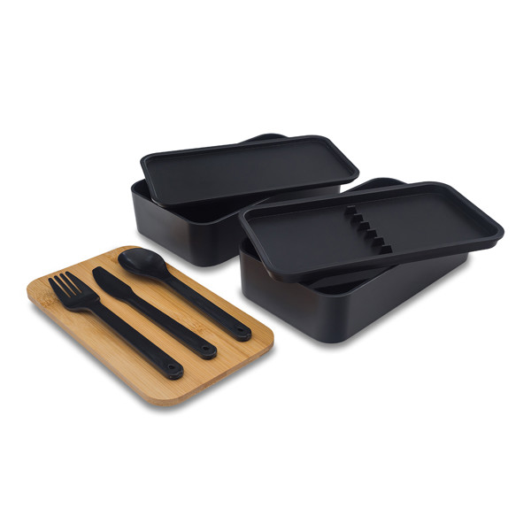 1000 ml Victor double lunch box - Black