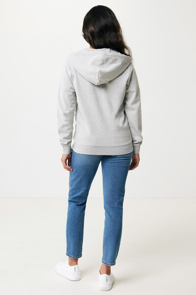 Mikina na zips s kapucňou Iqoniq Abisko z recykl. bavlny - Heather Grey / XS