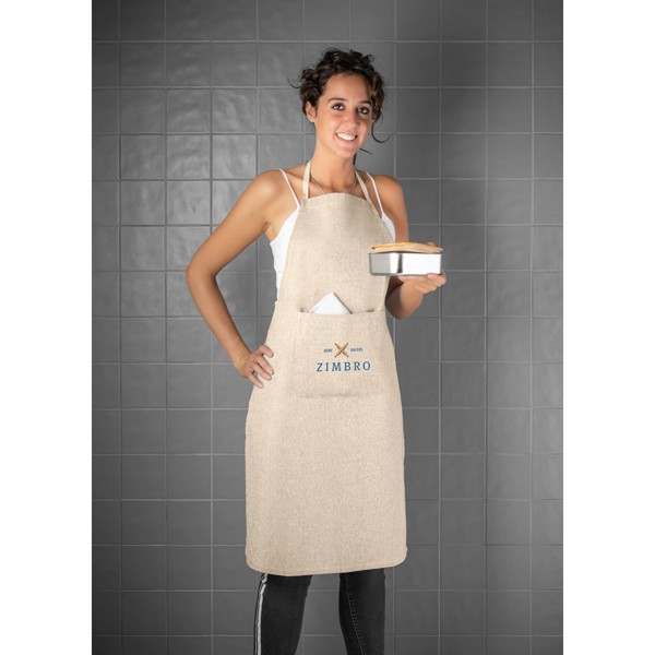 ZIMBRO. Apron with recycled cotton (140 g/m²) - Black