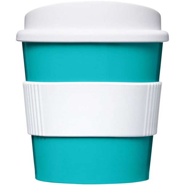 Gobelet Americano® primo 250ml avec bandeau antidérapant - Bleu aqua / Blanc