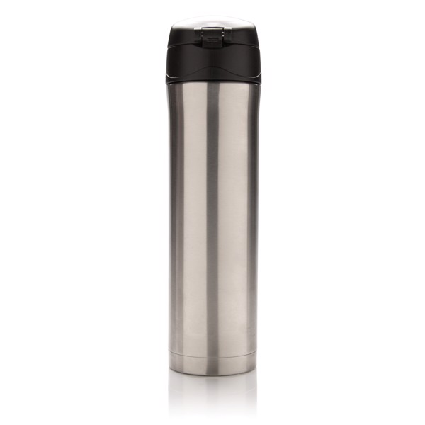 Easy lock vacuum flask - Silver / Black
