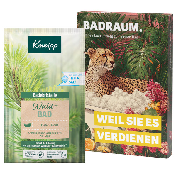 Promotional case, Kneipp bath crystals Forest ritual