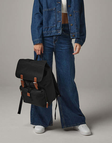 Vintage Laptop Backpack - Black / Black / ONE SIZE