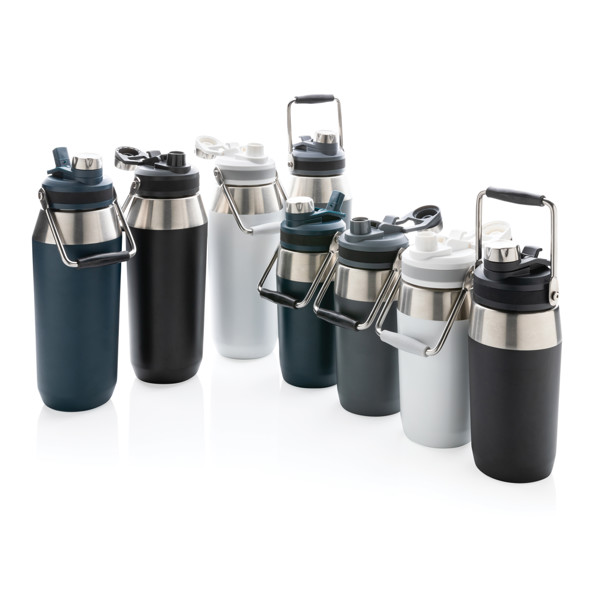 Xd Collection bottle, dual lid, 500ml, vacuum insulated - White