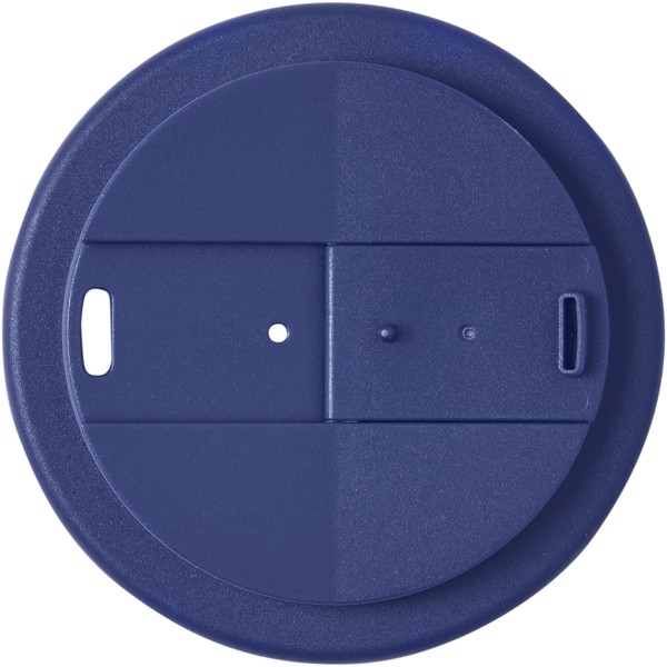 Gobelet isolant Espresso Americano® 250ml avec couvercle anti-fuite - Blanc / Bleu