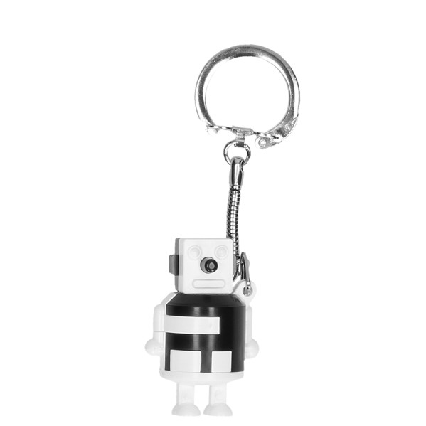 Porte-Clés "Casse-Tête Robot" - Blanc/Noir