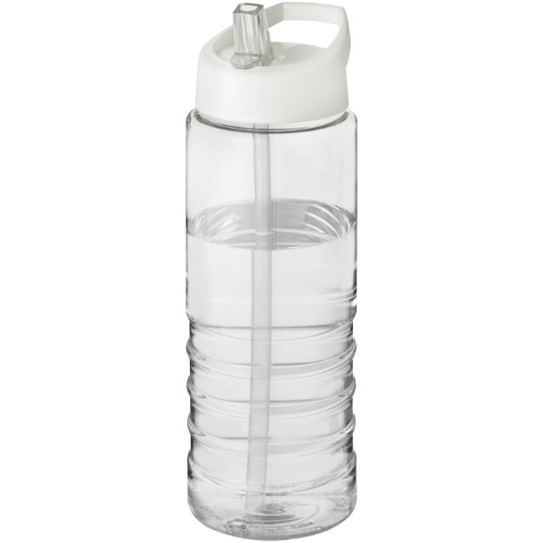 H2O Active® Treble 750 ml spout lid sport bottle - Transparent / White