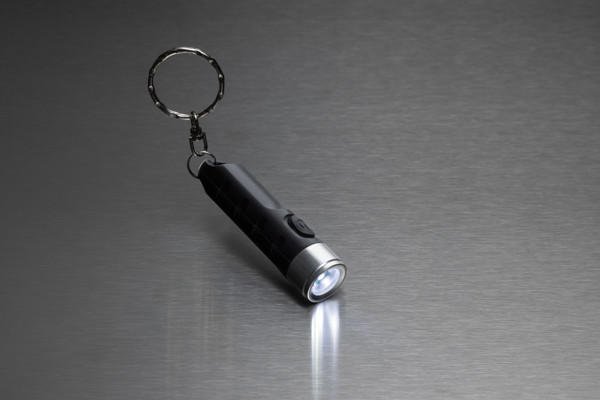 Globix RCS recycled plastic USB re-chargeable keychain torch