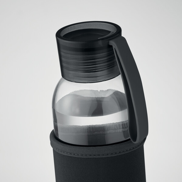 Recycled glass bottle 500 ml Ebor - Black