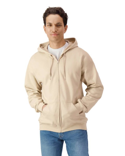 Softstyle™ Midweight Fleece Adult Full Zip Hooded Sweatshirt - RS Sport Grey / 4XL