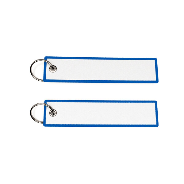 Full colour printed key tag - ClearSky Blue / 13x3cm