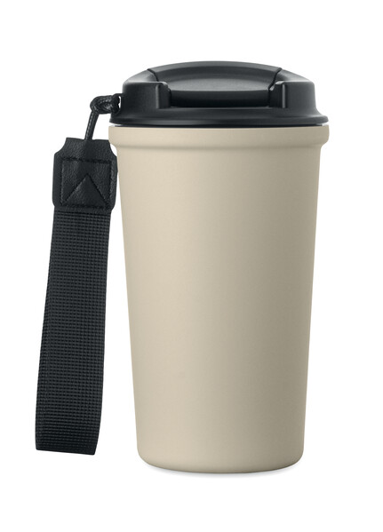 Recycled steel tumbler 400ml Nakano - Beige