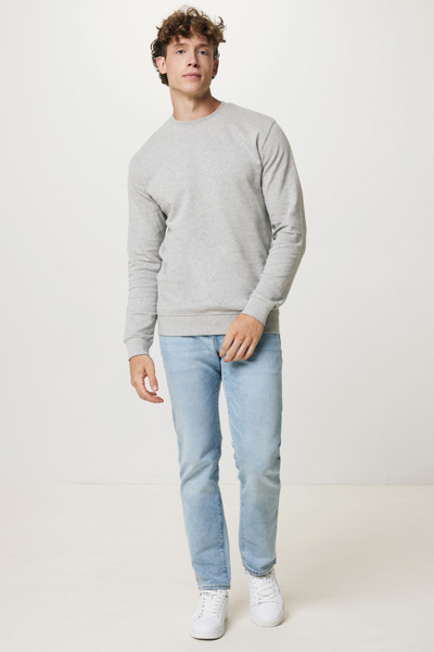 Lehká mikina Iqoniq Etosha z recykl. bavlny - Light Heather Grey / 5XL