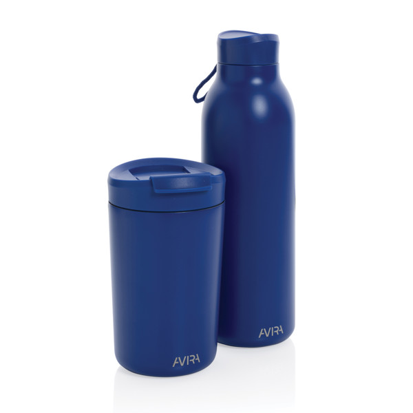 Mug 300ml en acier recyclé RCS Avira Alya - Bleu Royal