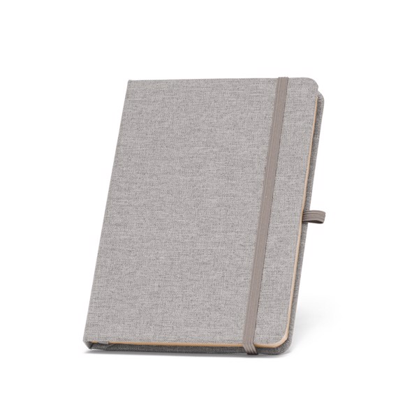 BOYD. Blocco note A5 in rPET con pagine a righe - Grigio Chiaro - Mompalao