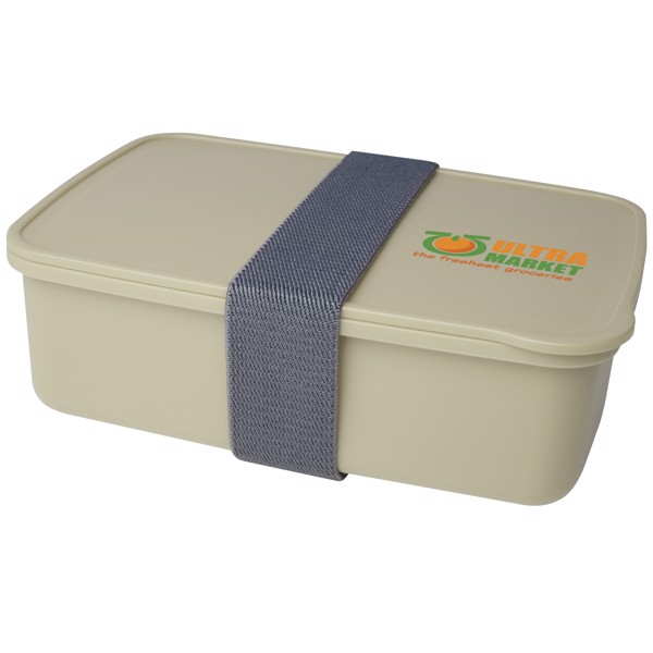 Boîte à lunch Dovi en plastique recyclé - Beige