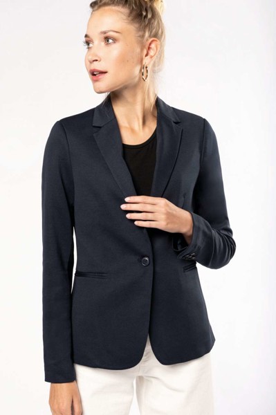 Ladies' Knit Jacket - Light Grey Heather / 42