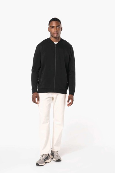 Full Zip Fleece Sweatshirt - Black / 4XL