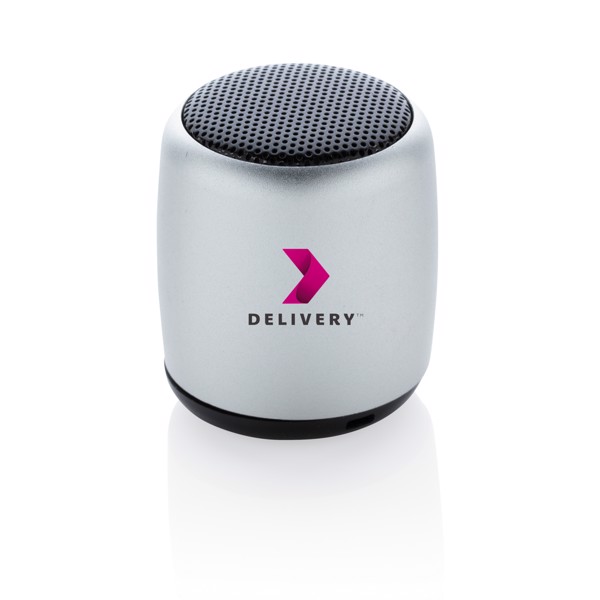 Mini aluminium wireless speaker - Silver