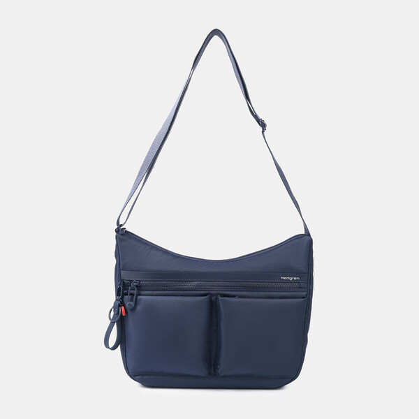 ALEX | Geantă mare crossbody A4 + RFID | 100% RPET reciclat - Hedgren - Total Eclipse