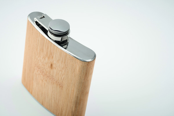 Bamboo slim hip flask 170ml Hiphip
