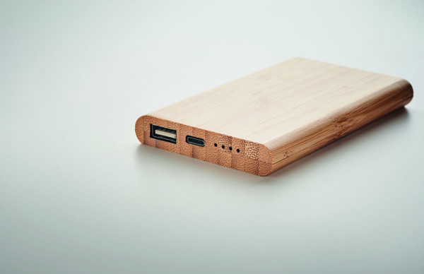 Arenapower C bamboo power bank, 4000 mAh, Type-C