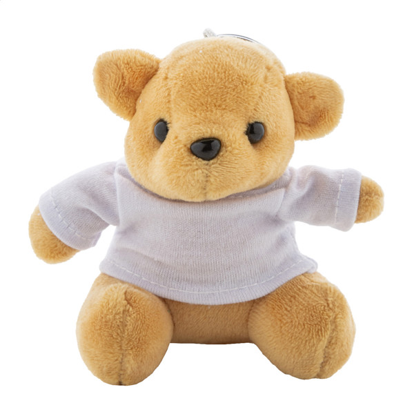 Plush Teddy Bear Keyring TeddyFob - White