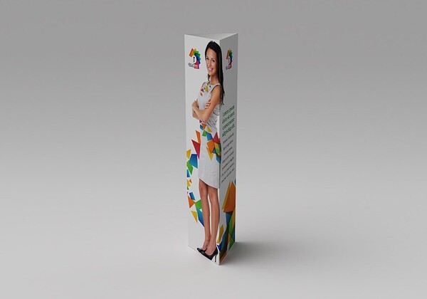 Torre de cartão com 3 faces - impressão incluída