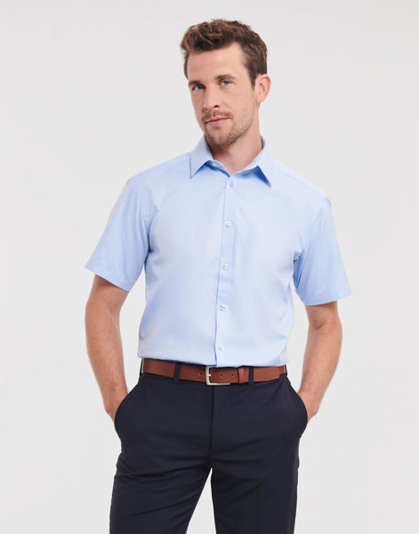 Men's Herringbone Shirt - White / 3XL