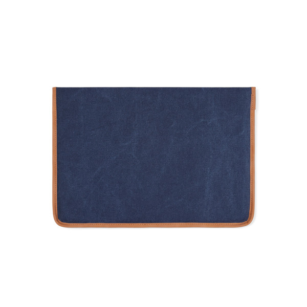 VINGA Pochette ordinateur 16" en toile recyclée GRS Bosler - Bleu Marine