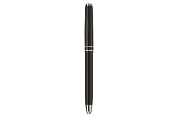 Pen set 2 stripes barrel metal - Black