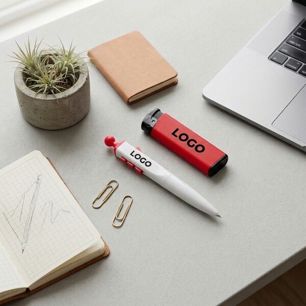 Pack promotionnel Stylo bille Lennox + Briquet + impression