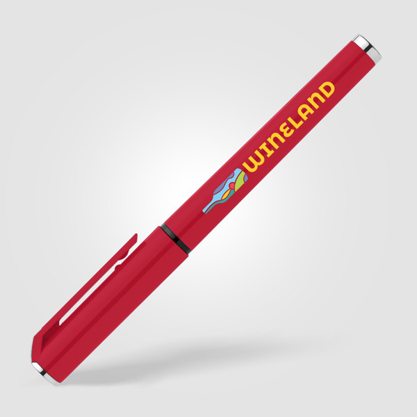 Stylo gel monochrome Islander en plastique recyclé - Violet / Sérigraphie