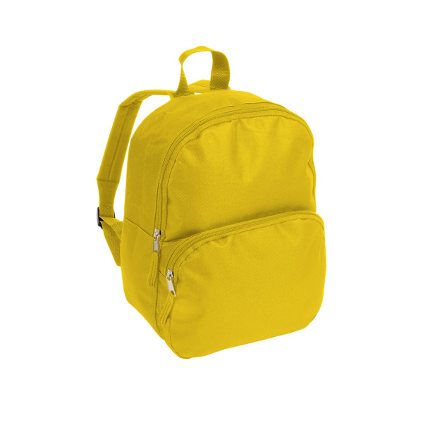 600D Polyester Mini Backpack With 2 Pockets. Adjustable Shoulder Strap And Padded Back