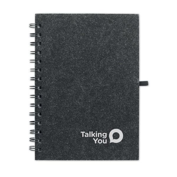 A5 RPET felt cover notebook Ringfelt