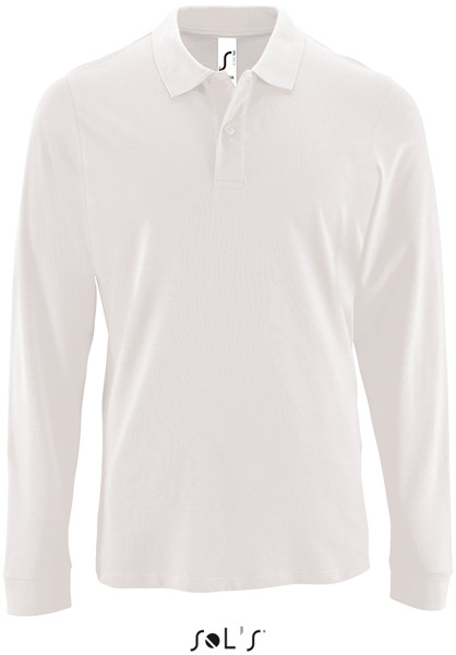 Men's Piqué Polo long-sleeve SOL'S | Perfect LSL Men - White / XL