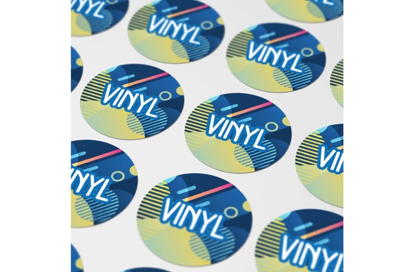 Vinyl Sticker Round Ø 25 mm - White
