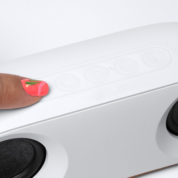 Altavoz inalámbrico personalizado de ABS reciclado y corcho 10W con micrófono manos libres