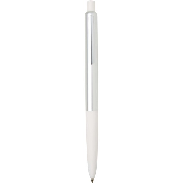 Soffit recycled aluminium click anodized ballpoint pen (blue ink) - White
