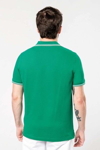 Muška polo majica kratkih rukava - Bijela / Siva / Plava / XL