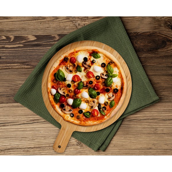 CHEESANO. Tábua de servir em bambu com formato redondo