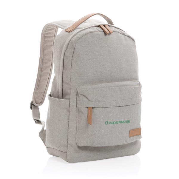 Impact AWARE™ 16 oz. recycled canvas backpack - Grey