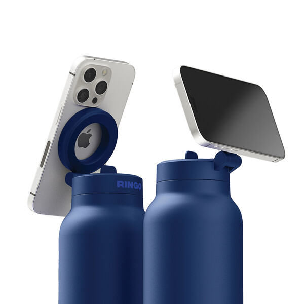 Gourde 710ml avec support magnetique  RINGO Pro MagSafe® - Bleu