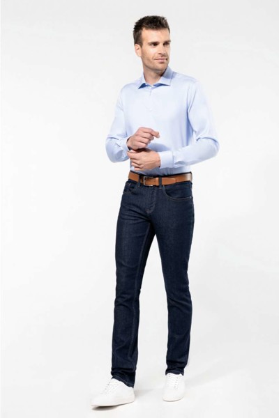 Men's Pinpoint Oxford Long-Sleeved Shirt - White / L