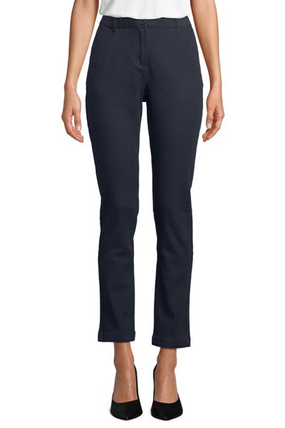CALÇAS CHINO COM CINTURA ELÁSTICA PARA SENHORA - NEOBLU GUSTAVE WOMEN - Azul escuro 