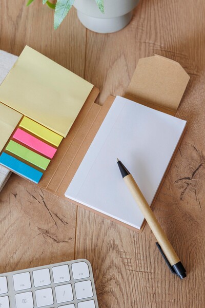 Notebook Quillo | Recycled cardboard | A6 | Blank - black